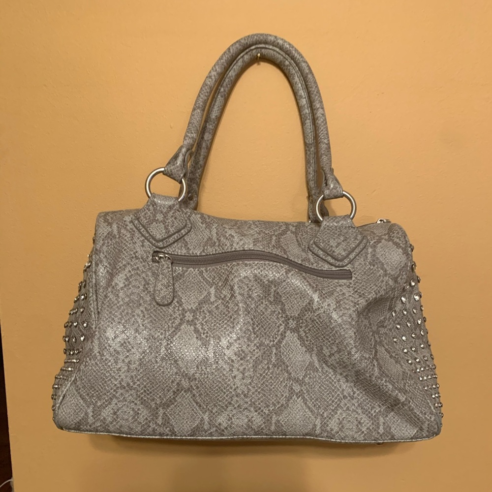 Rhinestone/Python Handbag - image 2